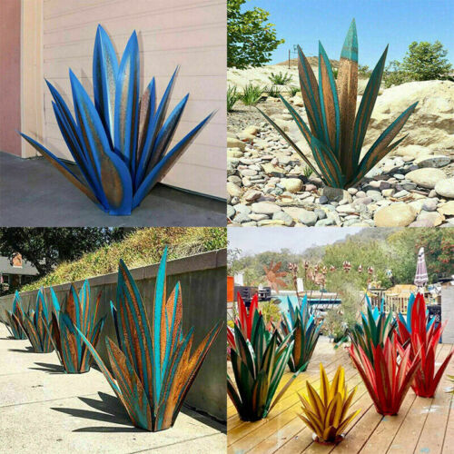 Cervera – Decoratief agave tuinbeeld in roestvrij metaal