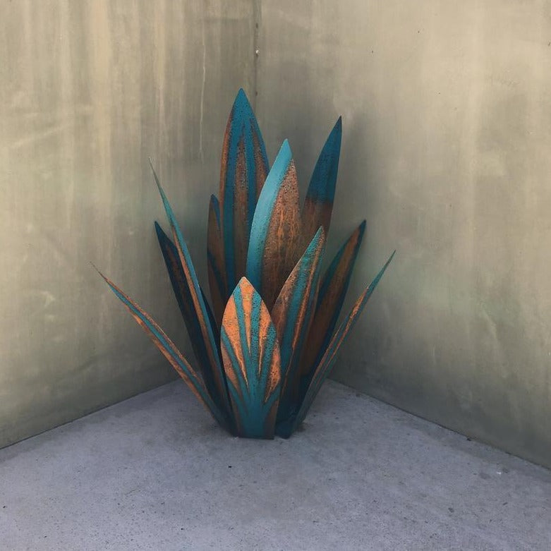 Cervera – Decoratief agave tuinbeeld in roestvrij metaal