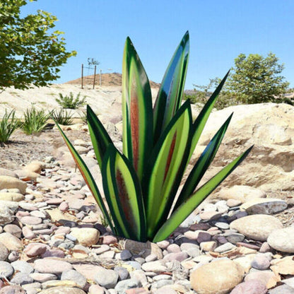 Cervera – Decoratief agave tuinbeeld in roestvrij metaal
