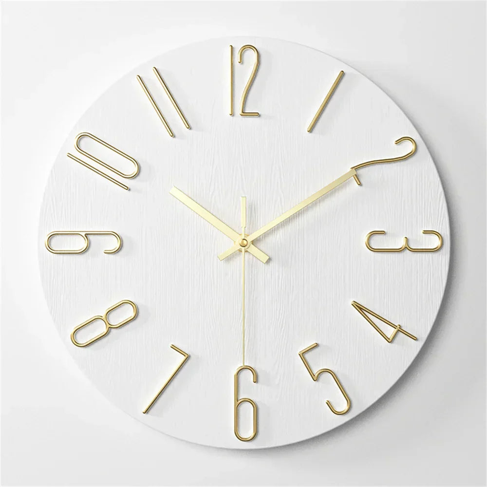 Chronara – Wandklok met 3D-wijzerplaat in minimalistisch design