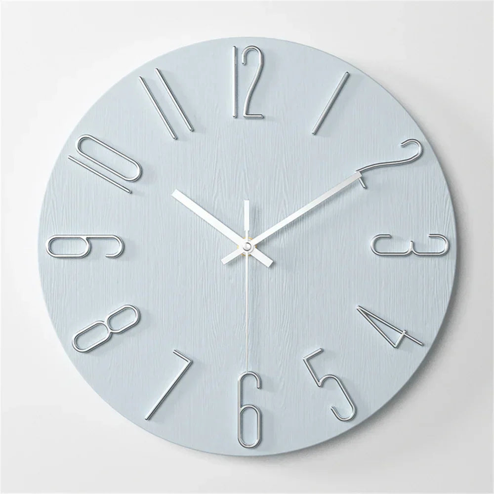 Chronara – Wandklok met 3D-wijzerplaat in minimalistisch design