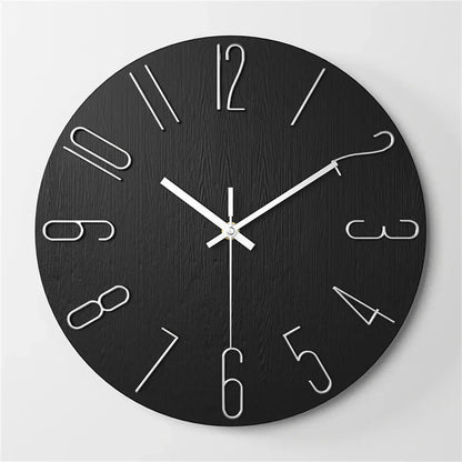 Chronara – Wandklok met 3D-wijzerplaat in minimalistisch design