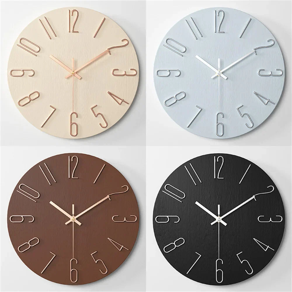 Chronara – Wandklok met 3D-wijzerplaat in minimalistisch design