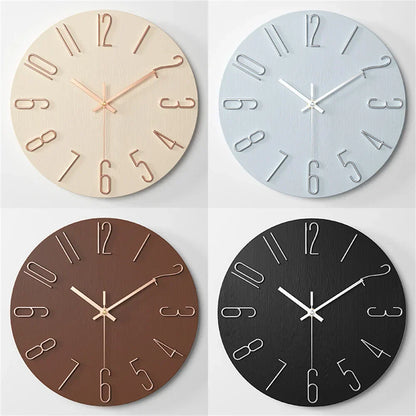 Chronara – Wandklok met 3D-wijzerplaat in minimalistisch design