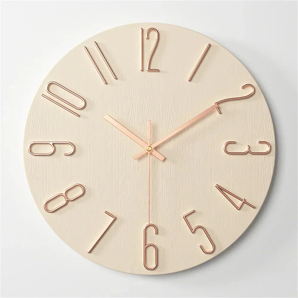 Chronara – Wandklok met 3D-wijzerplaat in minimalistisch design