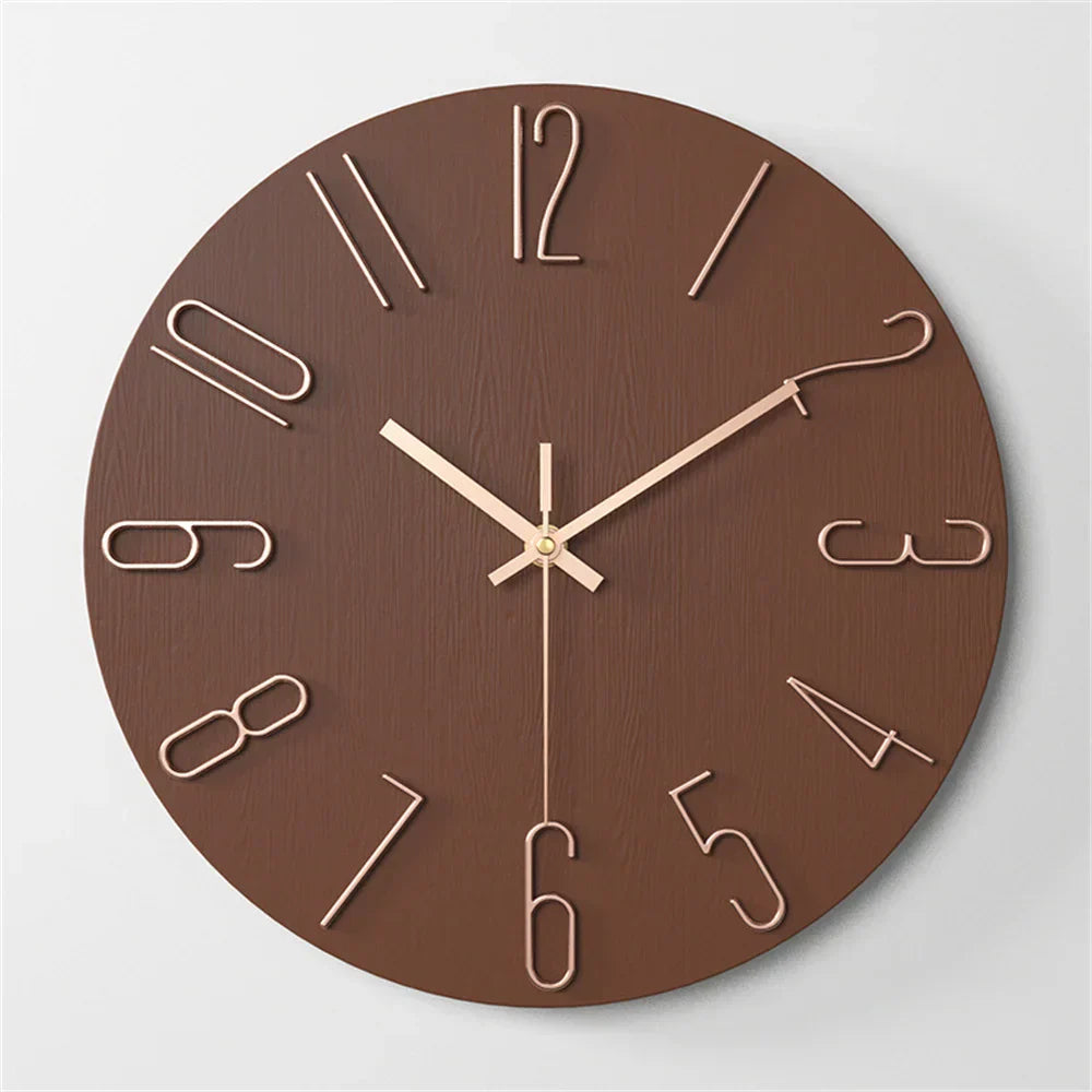 Chronara – Wandklok met 3D-wijzerplaat in minimalistisch design