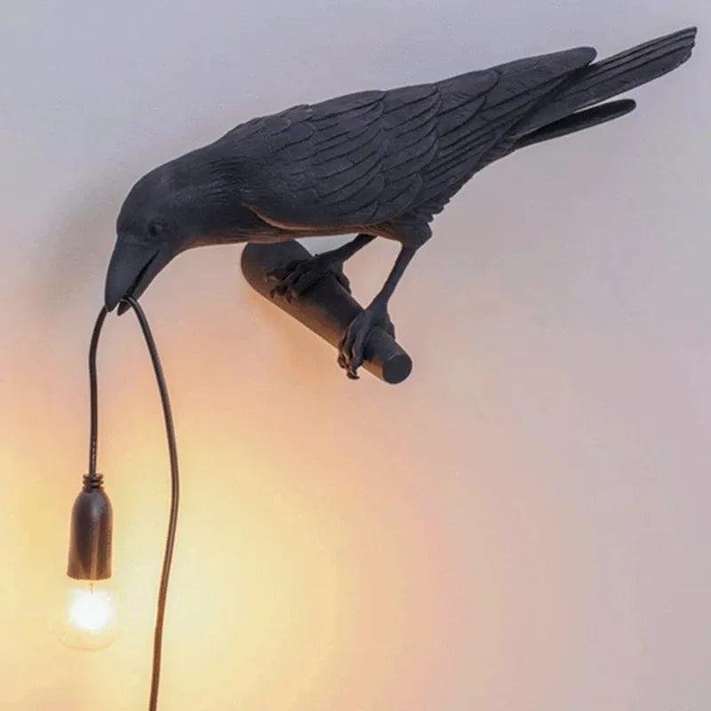 Corvexa – LED wandlamp kraai design met warm sfeervol licht