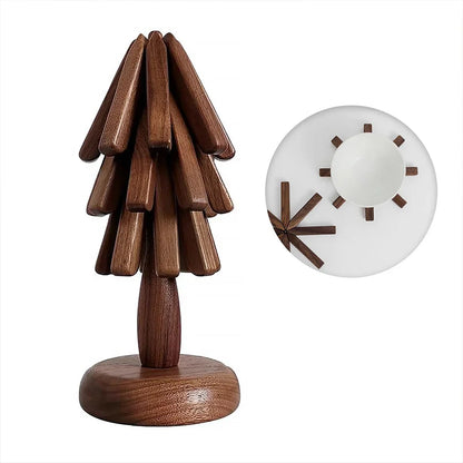 Dryona – Houten Onderzetters met Decoratieve Boomstandaard