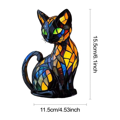 Felura – Decoratieve kattenlamp met mozaïek in Tiffany-stijl