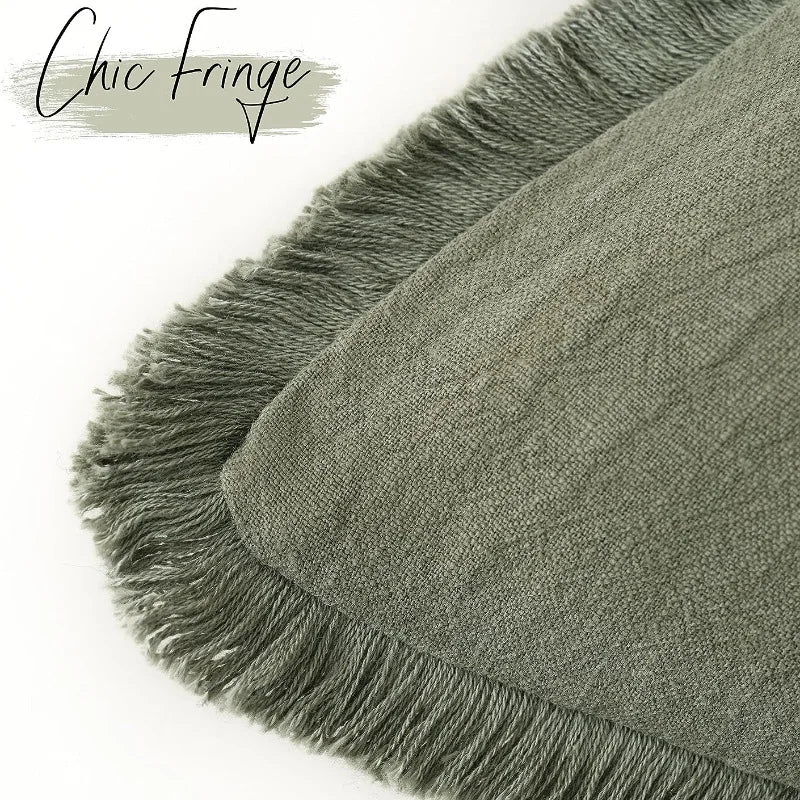 Florevi – Decoratieve Kussenhoes met Ruches | Katoen-Linnen | 45x45 cm