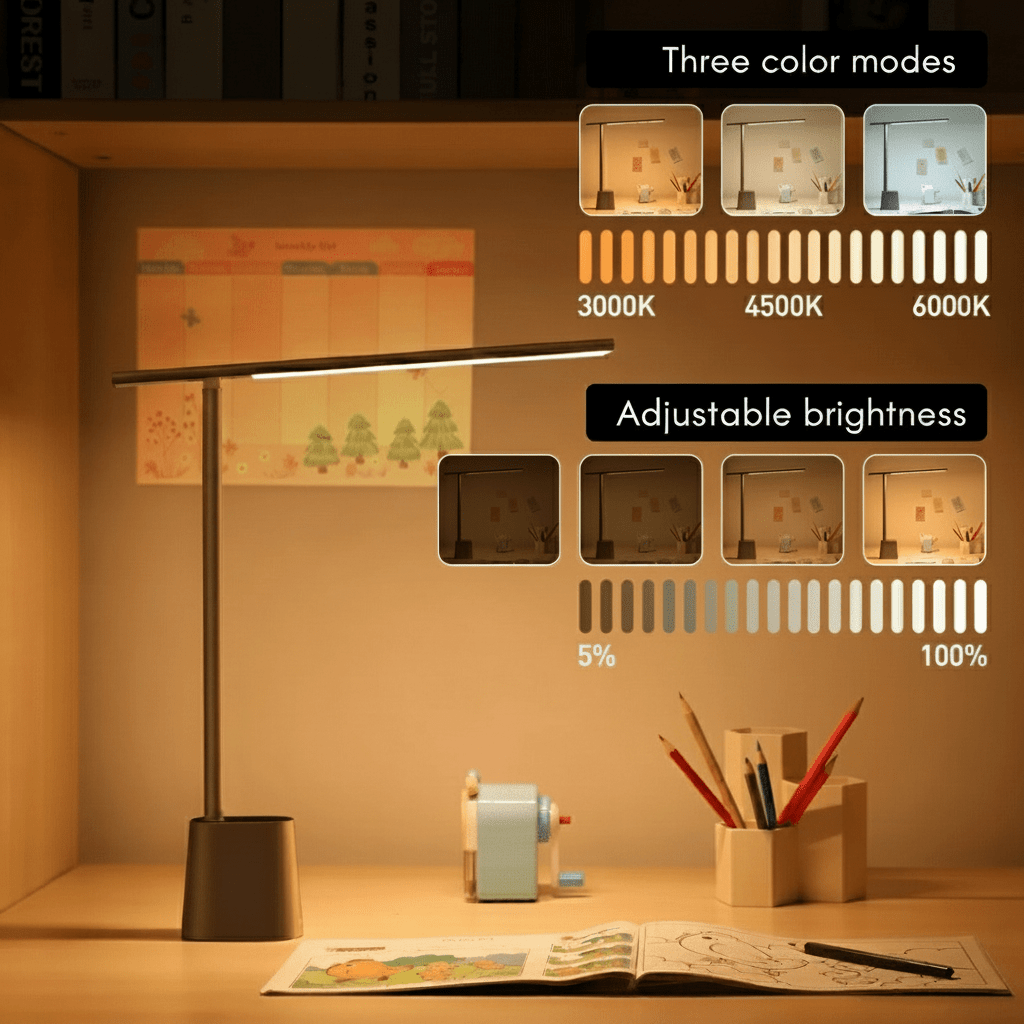 Folvara – Opvouwbare LED Bureaulamp met Oplaadbare Batterij