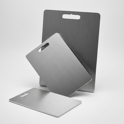 Culminar Titanium Snijplanken Set van 3 – Klein, Middel & Groot | Dubbelzijdig, Anti-Slip & Hygiënisch | Luxe Titanium Keukenplanken