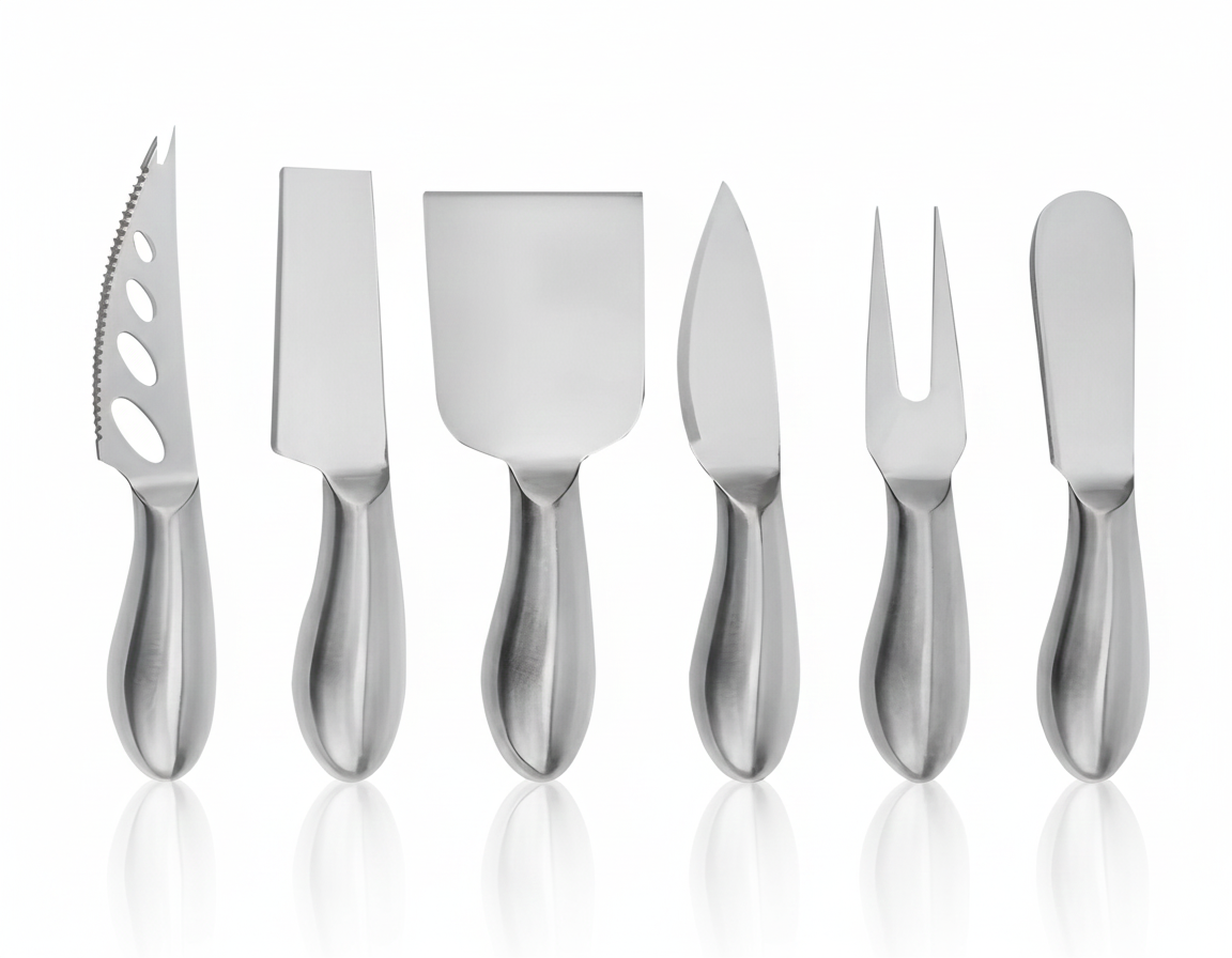 6-Delige RVS Kaasmes Set