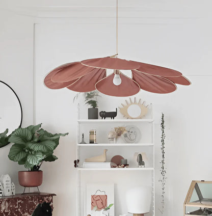 Solvéra – Stoffen hanglamp met zacht diffuus bloemlicht