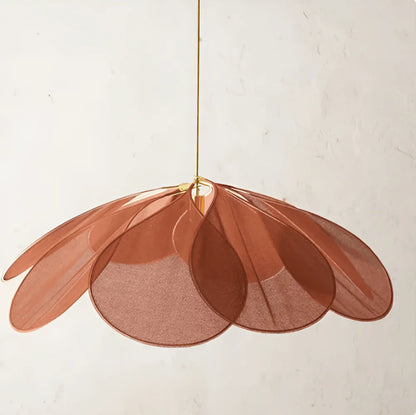 Solvéra – Stoffen hanglamp met zacht diffuus bloemlicht
