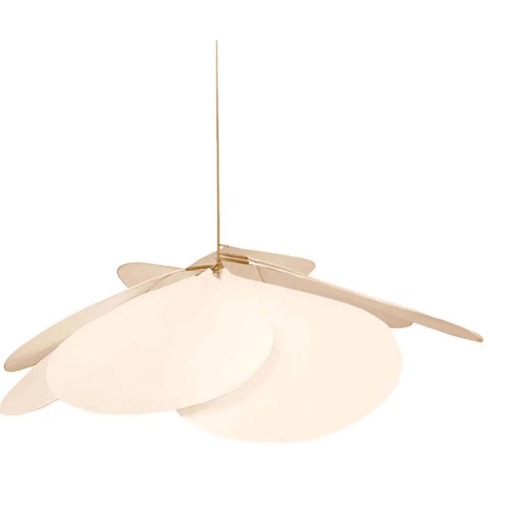 Solvéra – Stoffen hanglamp met zacht diffuus bloemlicht