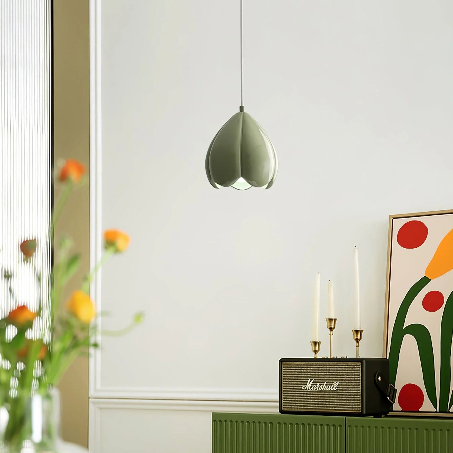 LUNAFLOR Bloemknop Hanglamp – Artistiek Design met Zacht Sfeervol Licht