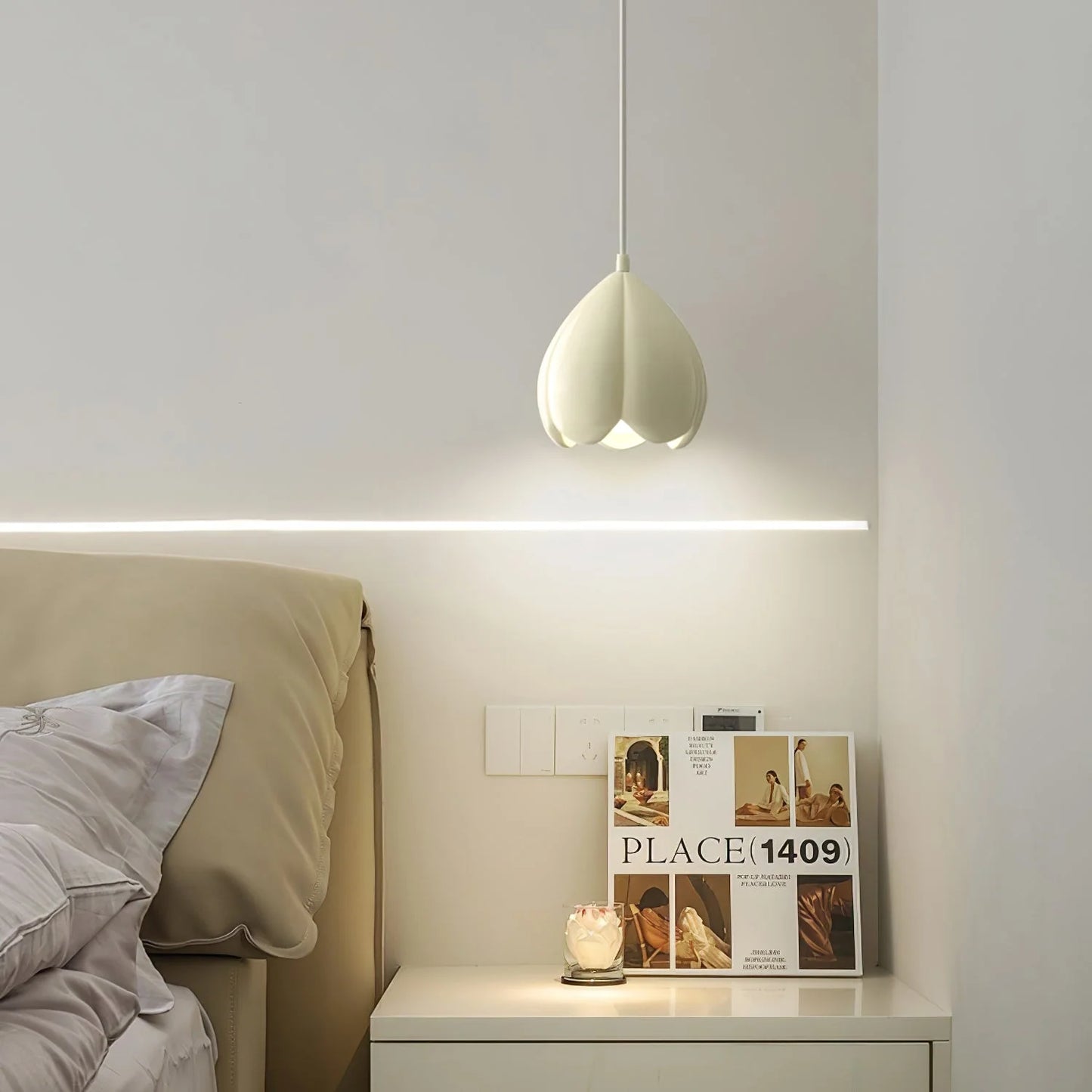 LUNAFLOR Bloemknop Hanglamp – Artistiek Design met Zacht Sfeervol Licht