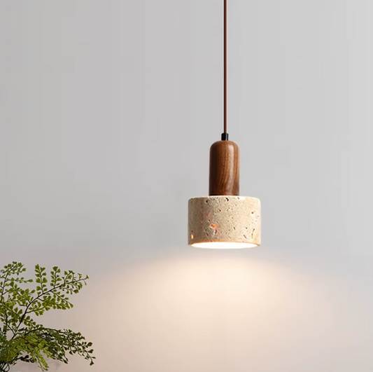Lunara – Hanglamp travertin met Japanse wabi-sabi vormgeving