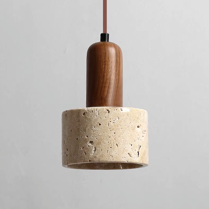 Lunara – Hanglamp travertin met Japanse wabi-sabi vormgeving