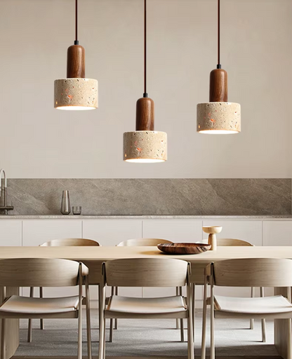 Lunara – Hanglamp travertin met Japanse wabi-sabi vormgeving