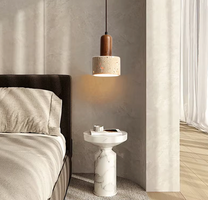 Lunara – Hanglamp travertin met Japanse wabi-sabi vormgeving