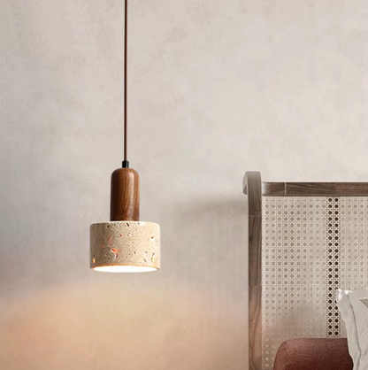 Lunara – Hanglamp travertin met Japanse wabi-sabi vormgeving