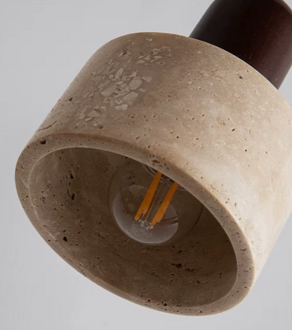Lunara – Hanglamp travertin met Japanse wabi-sabi vormgeving