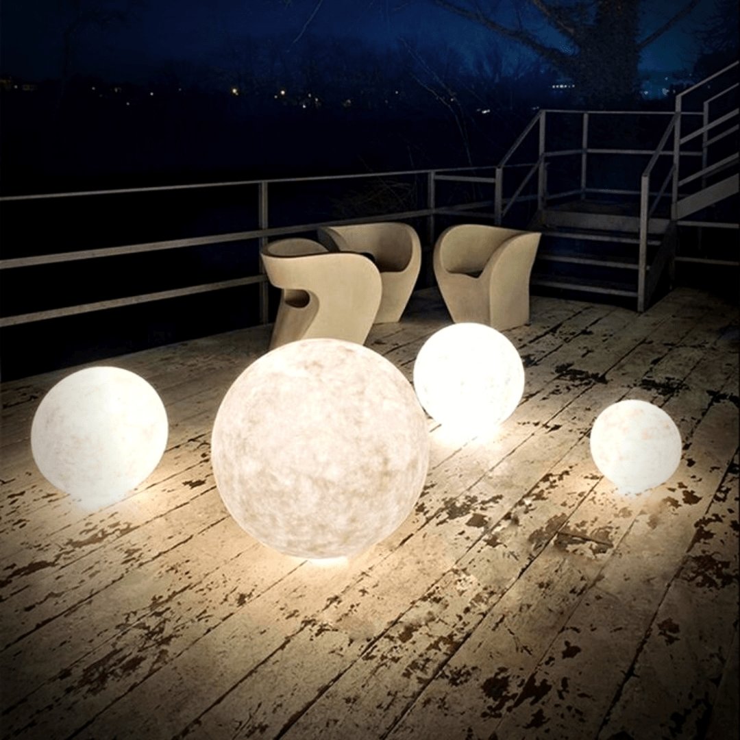 Lunova – 3D maanlamp met touchbediening en houten standaard