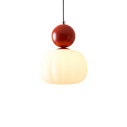 Orivelle – Hanglamp met opaalglas bol en gekleurde kap
