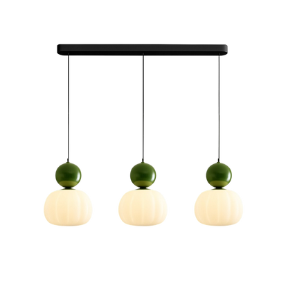 Orivelle – Hanglamp met opaalglas bol en gekleurde kap