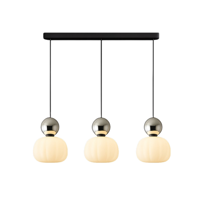 Orivelle – Hanglamp met opaalglas bol en gekleurde kap