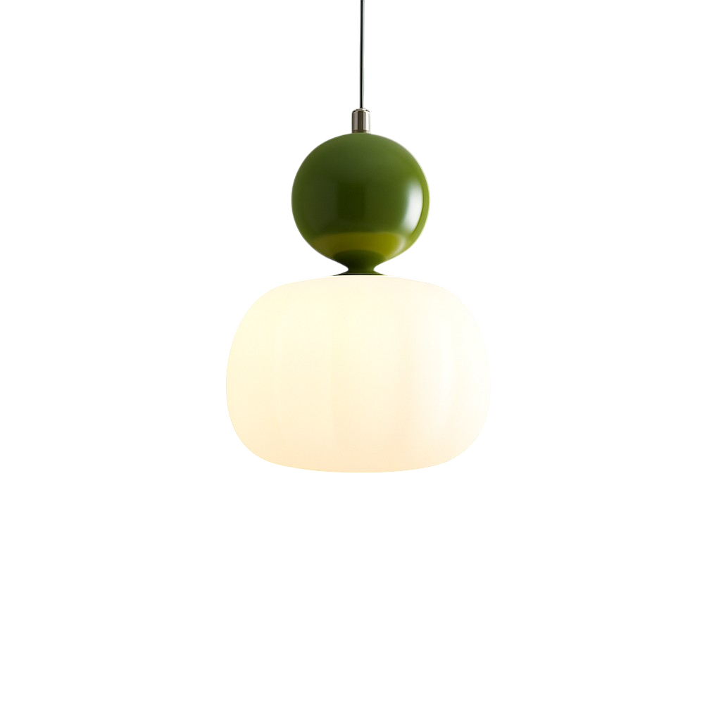 Orivelle – Hanglamp met opaalglas bol en gekleurde kap