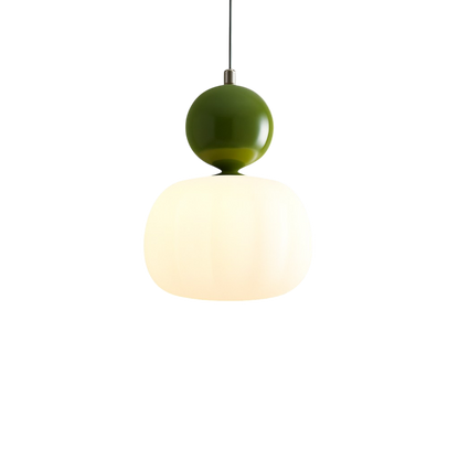Orivelle – Hanglamp met opaalglas bol en gekleurde kap