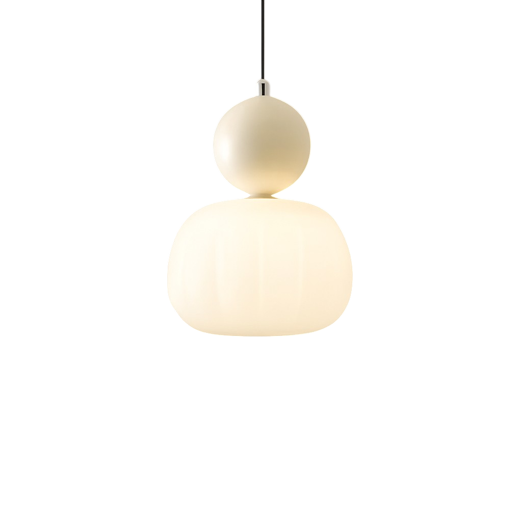 Orivelle – Hanglamp met opaalglas bol en gekleurde kap