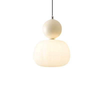 Orivelle – Hanglamp met opaalglas bol en gekleurde kap
