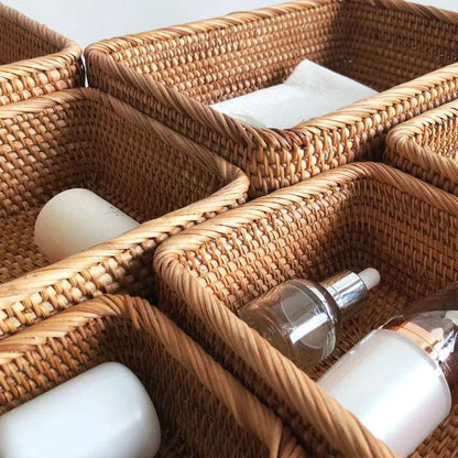 Rattiva – Gevlochten Rotan Opbergmand | Handgeweven Naturel