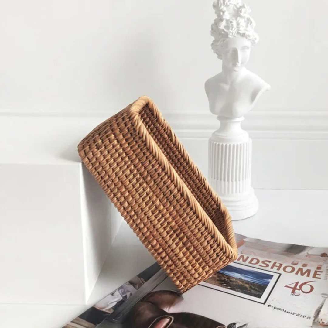 Rattiva – Gevlochten Rotan Opbergmand | Handgeweven Naturel