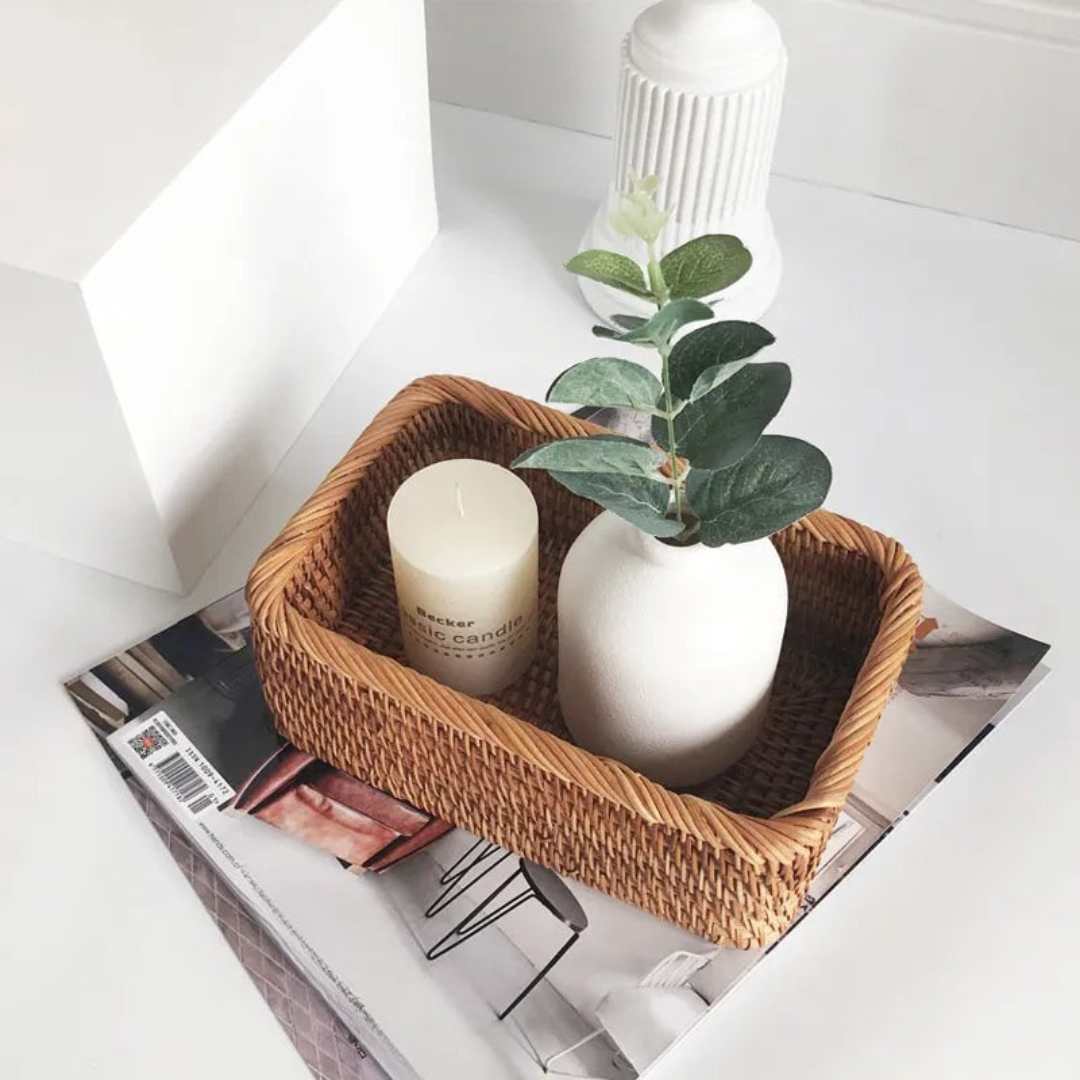 Rattiva – Gevlochten Rotan Opbergmand | Handgeweven Naturel