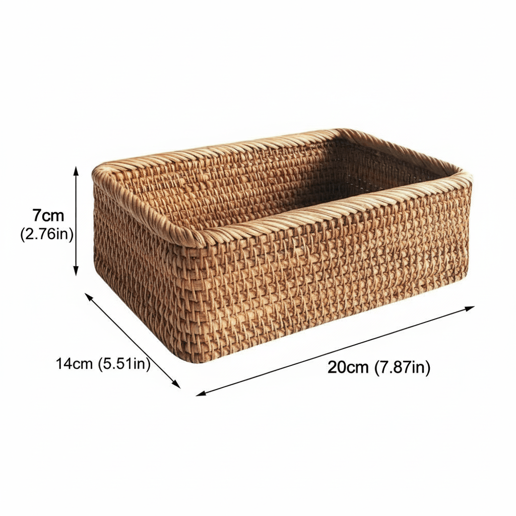 Rattiva – Gevlochten Rotan Opbergmand | Handgeweven Naturel