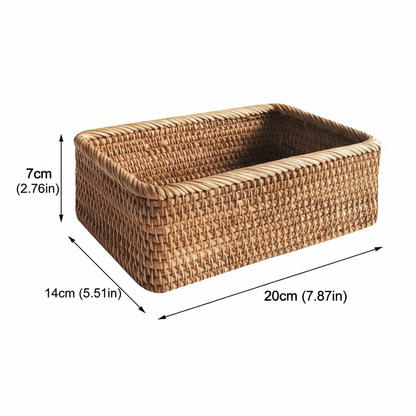 Rattiva – Gevlochten Rotan Opbergmand | Handgeweven Naturel