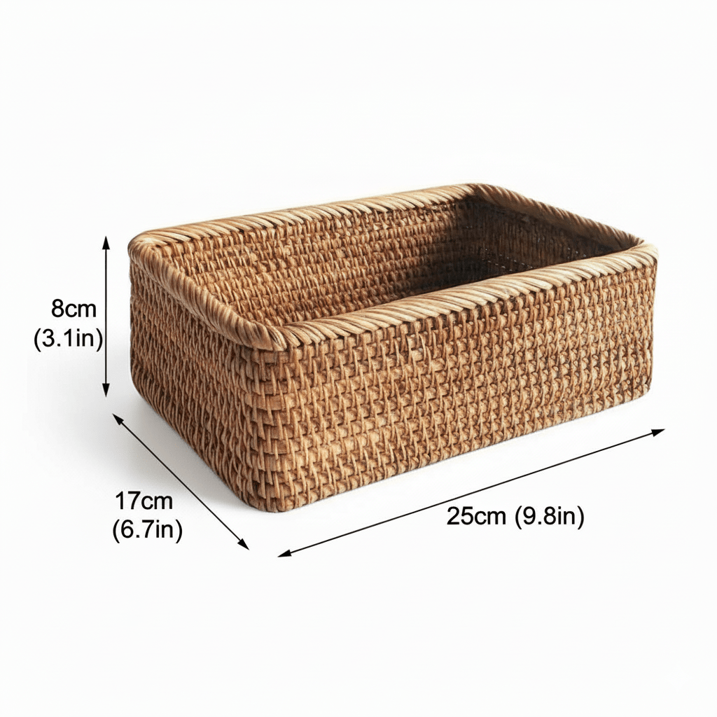 Rattiva – Gevlochten Rotan Opbergmand | Handgeweven Naturel