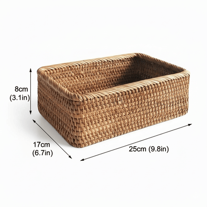 Rattiva – Gevlochten Rotan Opbergmand | Handgeweven Naturel