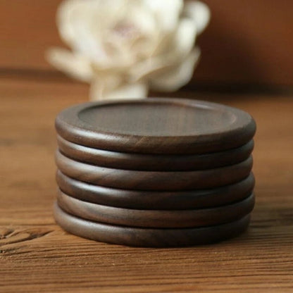 Rileva – Houten onderzetters set 6 stuks met houder