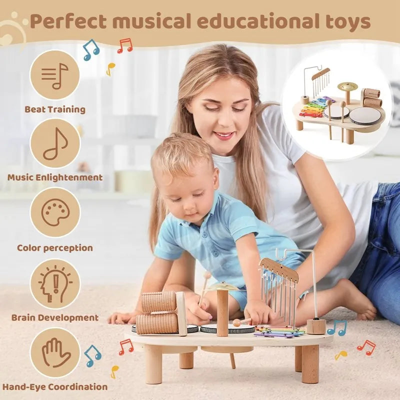 Ritmora – Houten Muziekinstrumentenset voor Kinderen