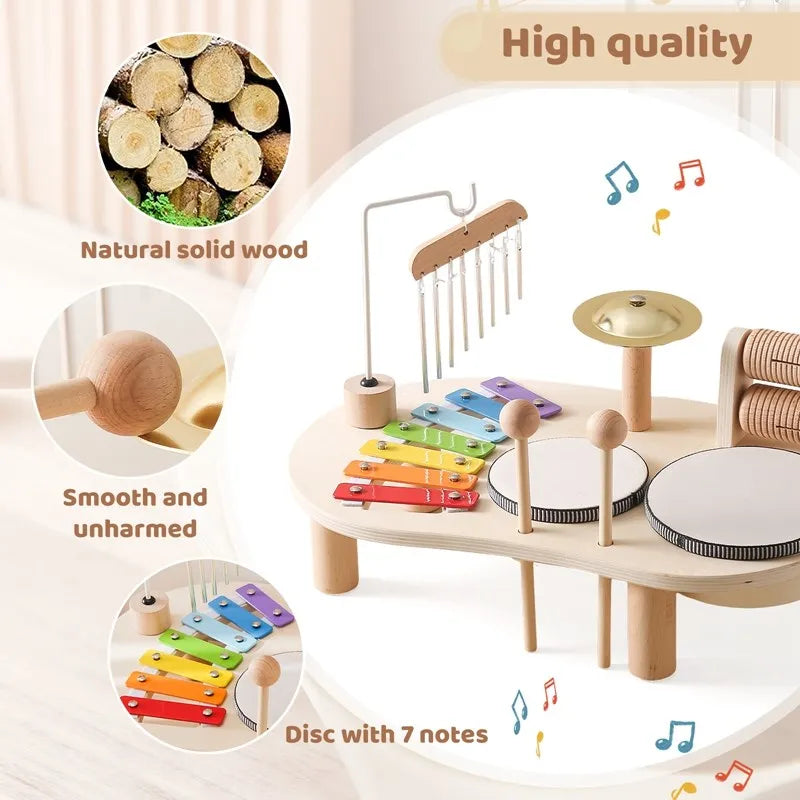 Ritmora – Houten Muziekinstrumentenset voor Kinderen