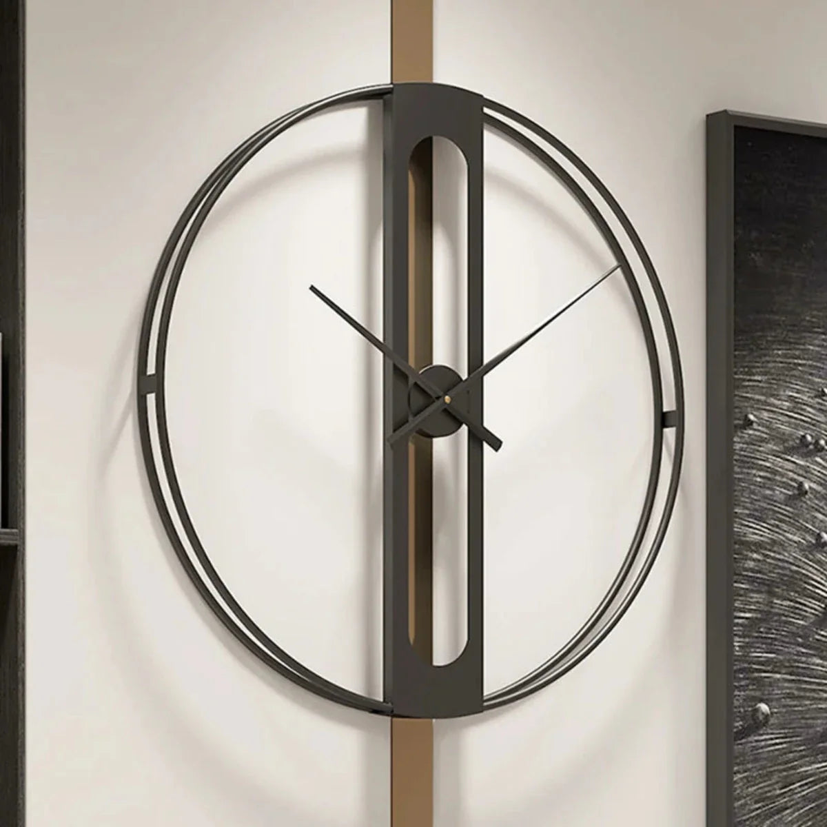 Rivelux – Metalen wandklok met geluidloos uurwerk