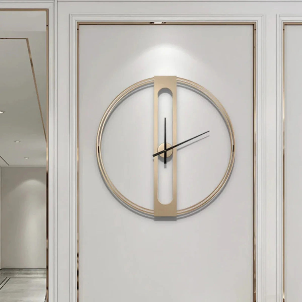 Rivelux – Metalen wandklok met geluidloos uurwerk