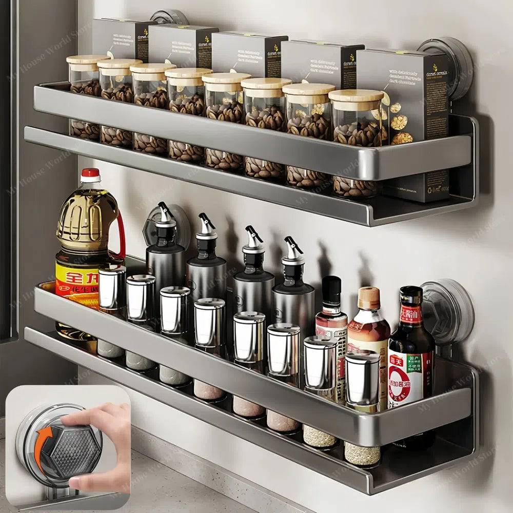 Riveno – Kruidenrek met zuignappen voor wandmontage