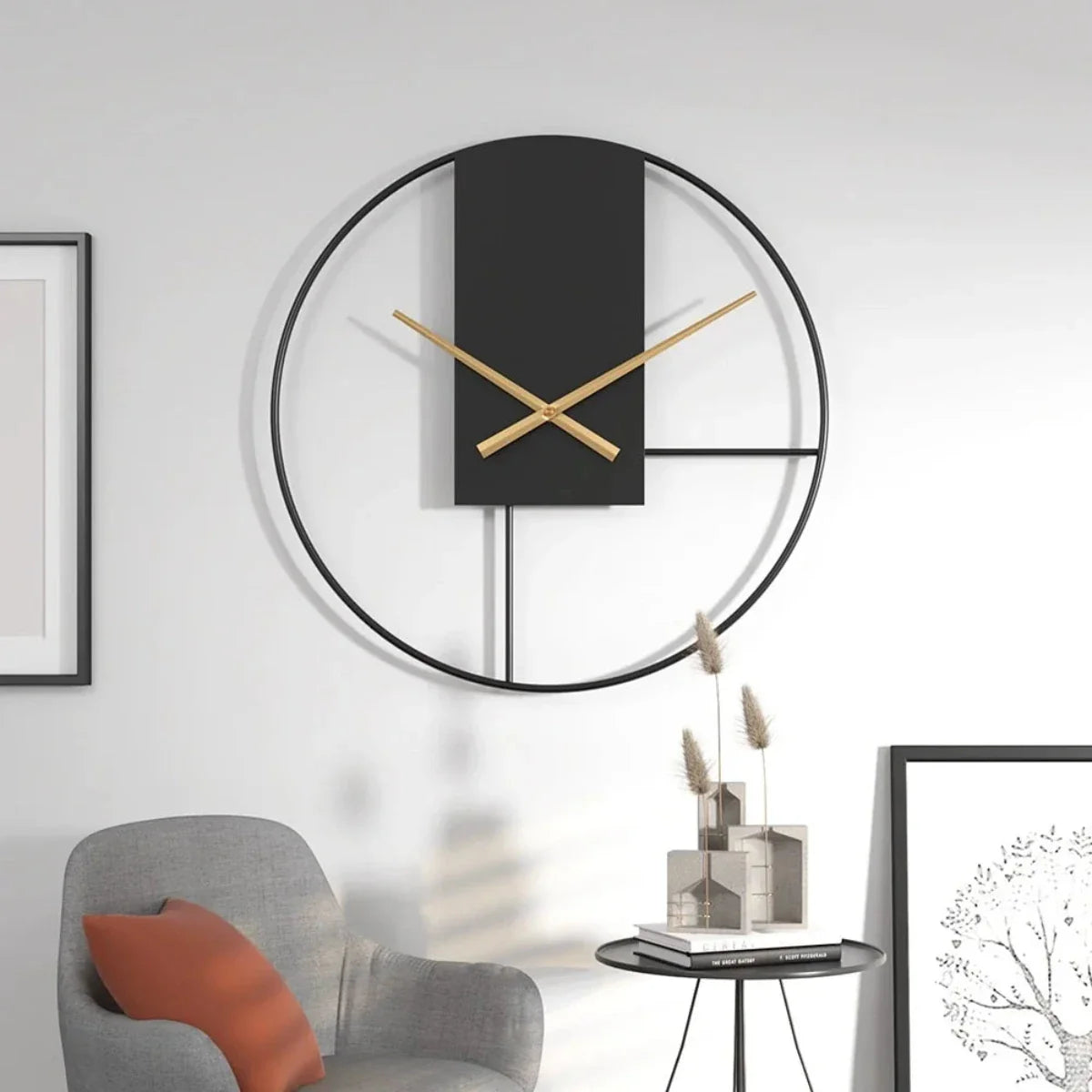 Rivento – Wandklok metaal stil uurwerk